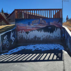 Bristlecone Park Restroom Mural by Ryan Gurr  Image: 535 Vasels Road, Brian Head, UT.

Photograph by Bret Howser. Licensed by Creative Commons (CC BY-SA).