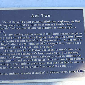 Fred C. Adams Founder Utah Shakespearean Festival by Stanley J. Watts  Image: Photograph by Ryann S. Ford. Licensed by Creative Commons (CC  BY-SA). 