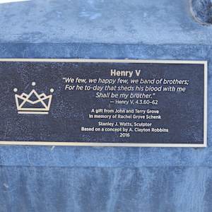 Henry V by A. Clayton Robins, Stanley J. Watts  Image: Photograph by Ryann S. Ford. Licensed by Creative Commons (CC  BY-SA). 
