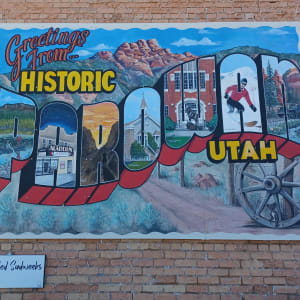 Greetings from Historic Parowan Utah by Jed Sudweeks  Image: Approximately 73 N. Main Street, Parowan.

Photograph by Steven D. Decker. Licensed by Creative Commons (CC BY-SA).