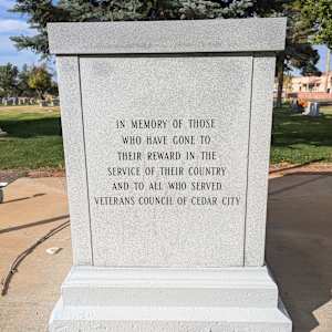 Veteran Memorial, Cemetery - Cedar City  Image: Photograph by Jacob B. Arnell. Licensed by Creative Commons (CC BY-SA).