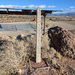Spanish Trail National Historic Trail (Sculptures & Monuments)  Image: Photograph by Jacob B. Arnell. Licensed by Creative Commons (CC BY-SA). Photograph by Jacob B. Arnell. Licensed by Creative Commons (CC BY-SA). On the property of Iron Springs RV Resort, Iron Springs Road.
