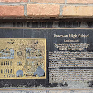 Historic Parowan High School Marquee  Image: Photograph by Jacob B. Arnell. Licensed by Creative Commons (CC BY-SA).