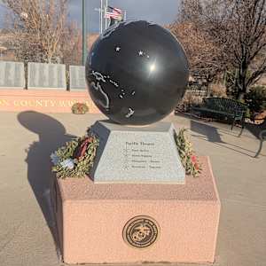 Cedar City War Memorial - World War II by Robert D. Mercer  Image: Photograph by Jacob B. Arnell. Licensed by Creative Commons (CC BY-SA).
