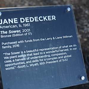 Sower by Jane DeDecker  Image: 195 W. Center Street, Cedar City, UT.