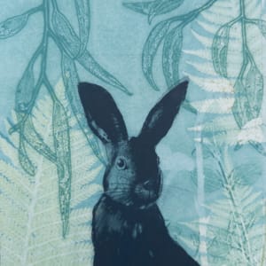 Wild Rabbit in the Ferns by Trudy Rice