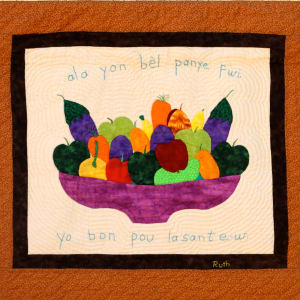 With a Basket of Fruit You Will Have Good Health - Ala Yon Bèl Panye Fui Yo Bon Pou La Santé by Ruth Coréus