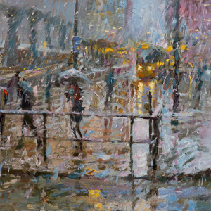 Snow Flurry, St Peter's Square by Rob Pointon