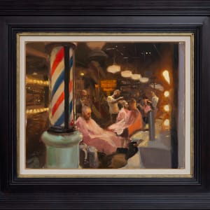 Barber Barber by Rob Pointon  Image: Hand Finished Ridged Whistler Frame 