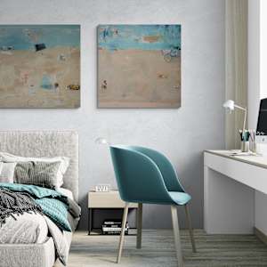 Playful Afternoon by Rene Griffith  Image: Playful Afternoon with companion painting Our Playground