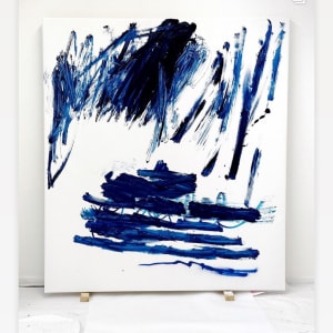 Blue scribbles by Manuela Karin Knaut 