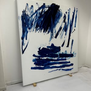 Blue scribbles by Manuela Karin Knaut 