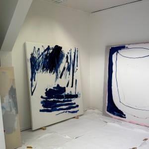 Blue scribbles by Manuela Karin Knaut 
