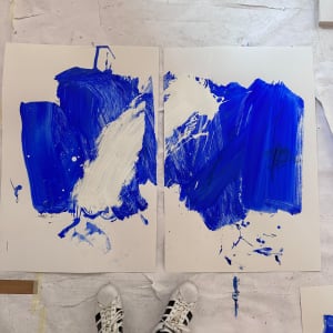 Azur seascapes, diptych by Manuela Karin Knaut 