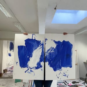 Azur seascapes, diptych by Manuela Karin Knaut 