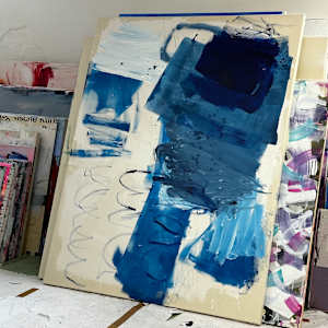 Blue landscape by Manuela Karin Knaut 