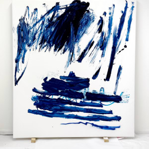 Blue scribbles by Manuela Karin Knaut 
