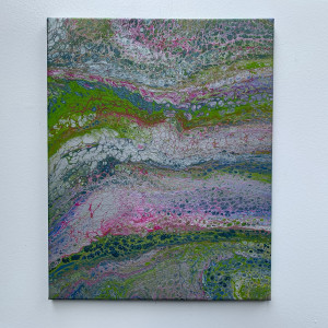 Moss on Pink Poster by Debbie Kappelhoff 