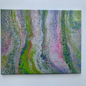 Moss on Pink Poster by Debbie Kappelhoff 