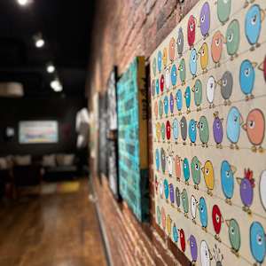 112 Birds, All Getting Along by Aaron Grayum 