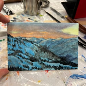 Mountain Sunset by Elizabeth A. Zokaites 