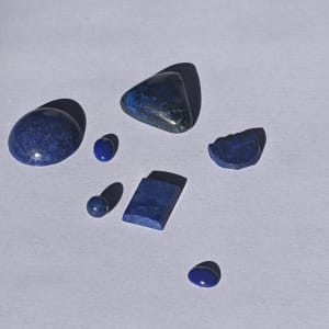 Mater Purissimum (Pure Mother) by Elizabeth A. Zokaites  Image: Lapis lazuli as gemstones before grinding into pigment