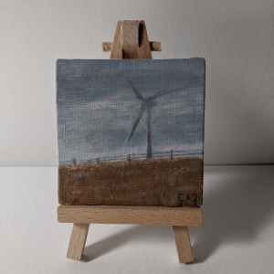 Windmill in Fog by Elizabeth A. Zokaites 