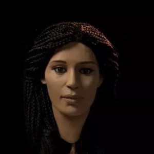 Mater Purissimum (Pure Mother) by Elizabeth A. Zokaites  Image: Face reference - “reconstruction of the head of an 18 to 25-year-old woman who lived at least 2000 years ago that they named Meritamun” by University of Melbourne