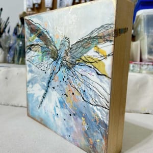 Angel Plans With Dragonfly Wings by Diane Larouche Ellard 