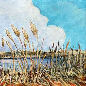 Big Sky and Cattails by Diane Larouche Ellard, Image 1.