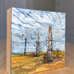 Blue Patterned Sky by Diane Larouche Ellard 