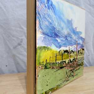 Copper and Texture Fenceline by Diane Larouche Ellard 