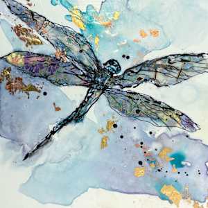 Purples and Blues Dragonfly by Diane Larouche Ellard