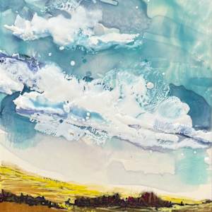 Yellow Field Cool Sky by Diane Larouche Ellard