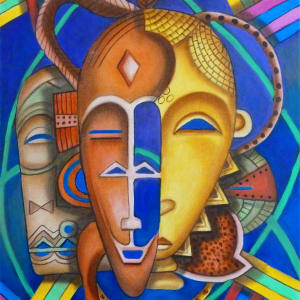 Maruvian Party Masks by Marcella Hayes Muhammad