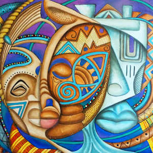 Maruvian Royalty Masks by Marcella Hayes Muhammad