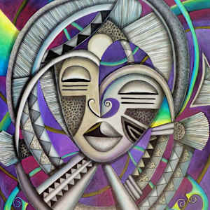 Maruvian Silver Mask IV by Marcella Hayes Muhammad