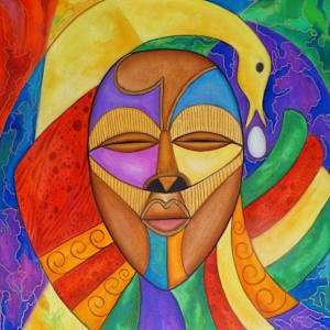 Sankofa Mask by Marcella Hayes Muhammad
