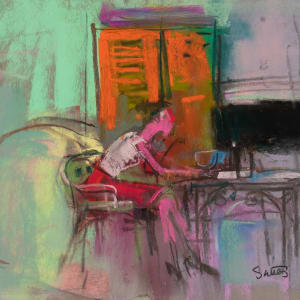 Across The Room by SUTTLES ART  Image: Across The Room, Original Pastel by Bill Suttles