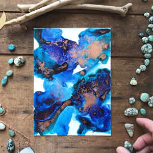 Blues and gold 3 by Julie Olson