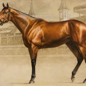 American Pharoah at Churchill as a 3 year old by Jamie Corum