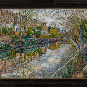 Regents Canal at Islington, the Artist, Her Dog and a Box of Paint by Melissa Scott-Miller 