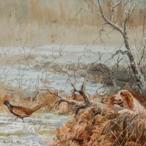 Hunting a Waterfowl by Reuben Ward Binks
