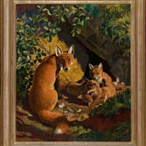 Fox Family, Mother & Cubs by Charles Frederick Tunnicliffe 