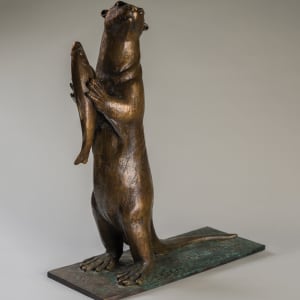 Otter with a Fish by Sally Arnup