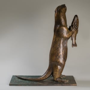 Otter with a Fish by Sally Arnup 
