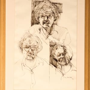Self-Portrait Sketches I by Ken Howard 