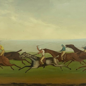 Racing Scenes (a pair) by 19th Century European