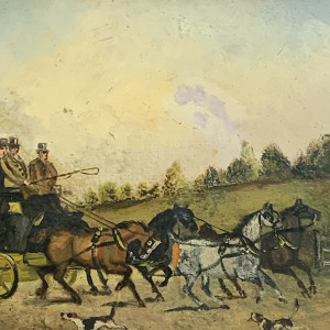 19th Century Coaching Scenes (pair) by 19th Century European 