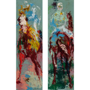 'Going Out' & 'Returning' (a pair) by LeRoy Neiman